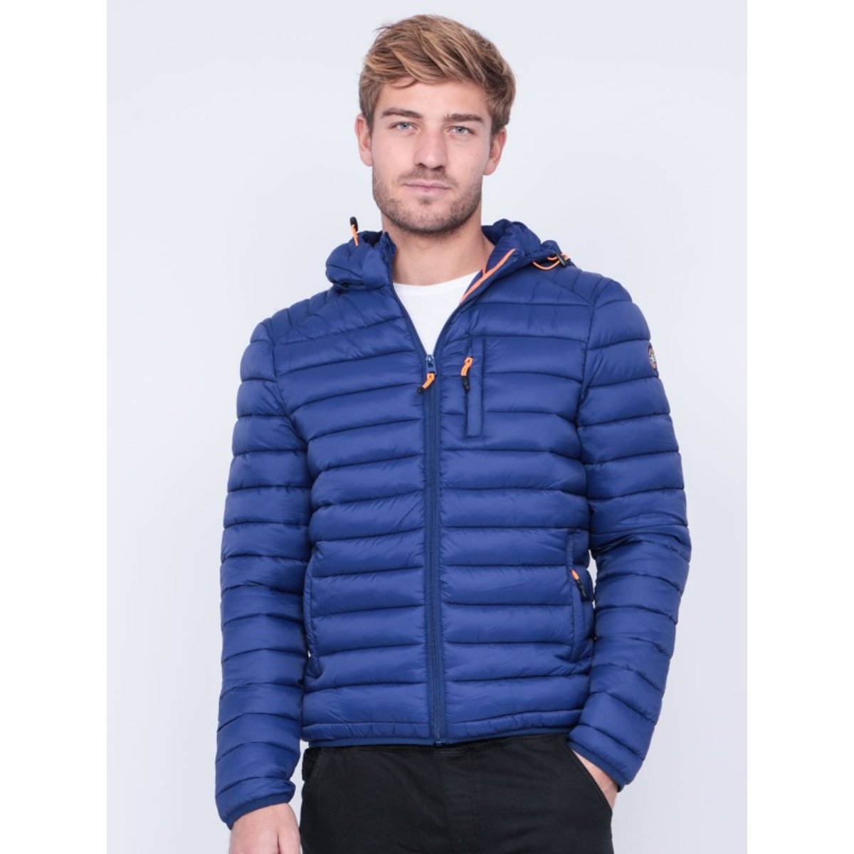 Doudoune Légère Capuche Zegel bleu, RITCHIE