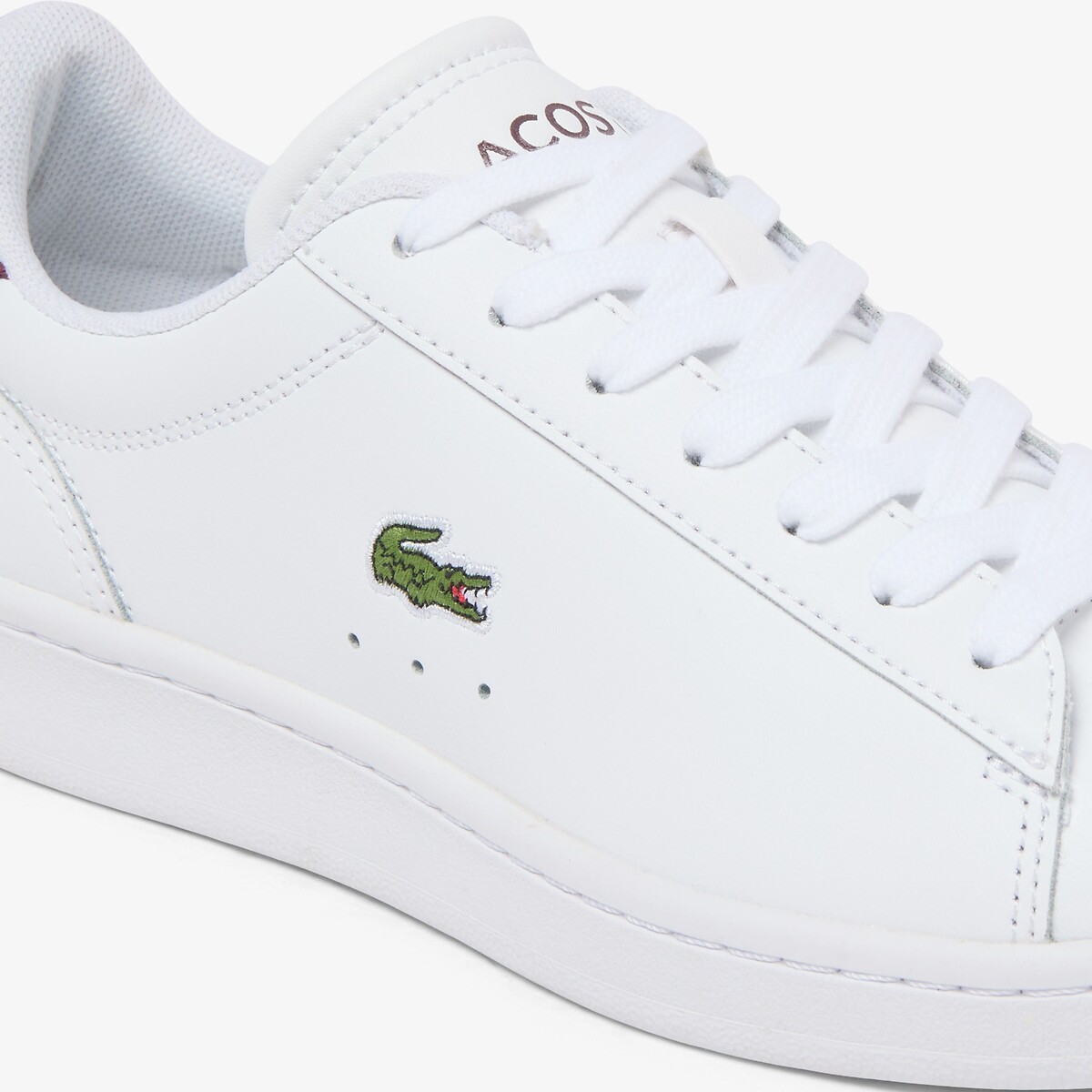 Sneakers Carnaby Set femme en cuir blanc-2g1, LACOSTE