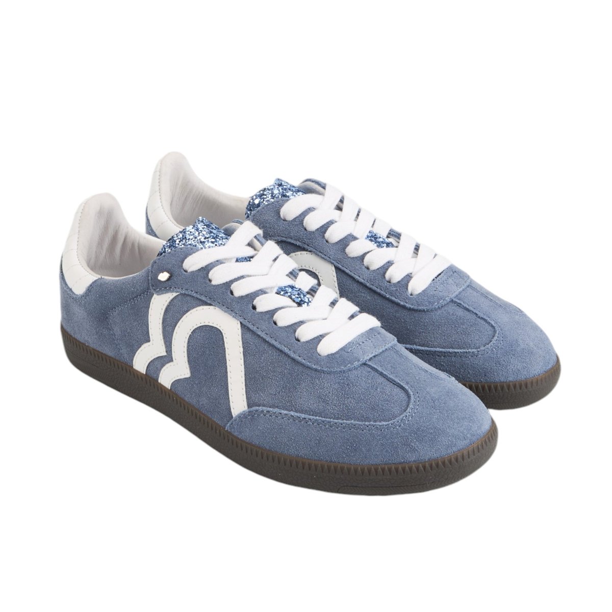 Baskets En Cuir Billie Suede bleu, BONS BAISERS