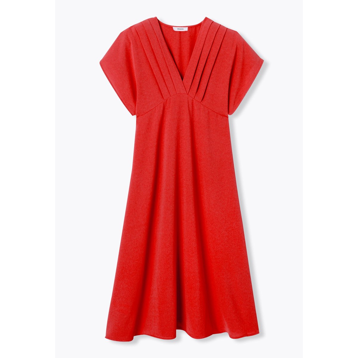 Robe longue manches courtes rouge, PROMOD