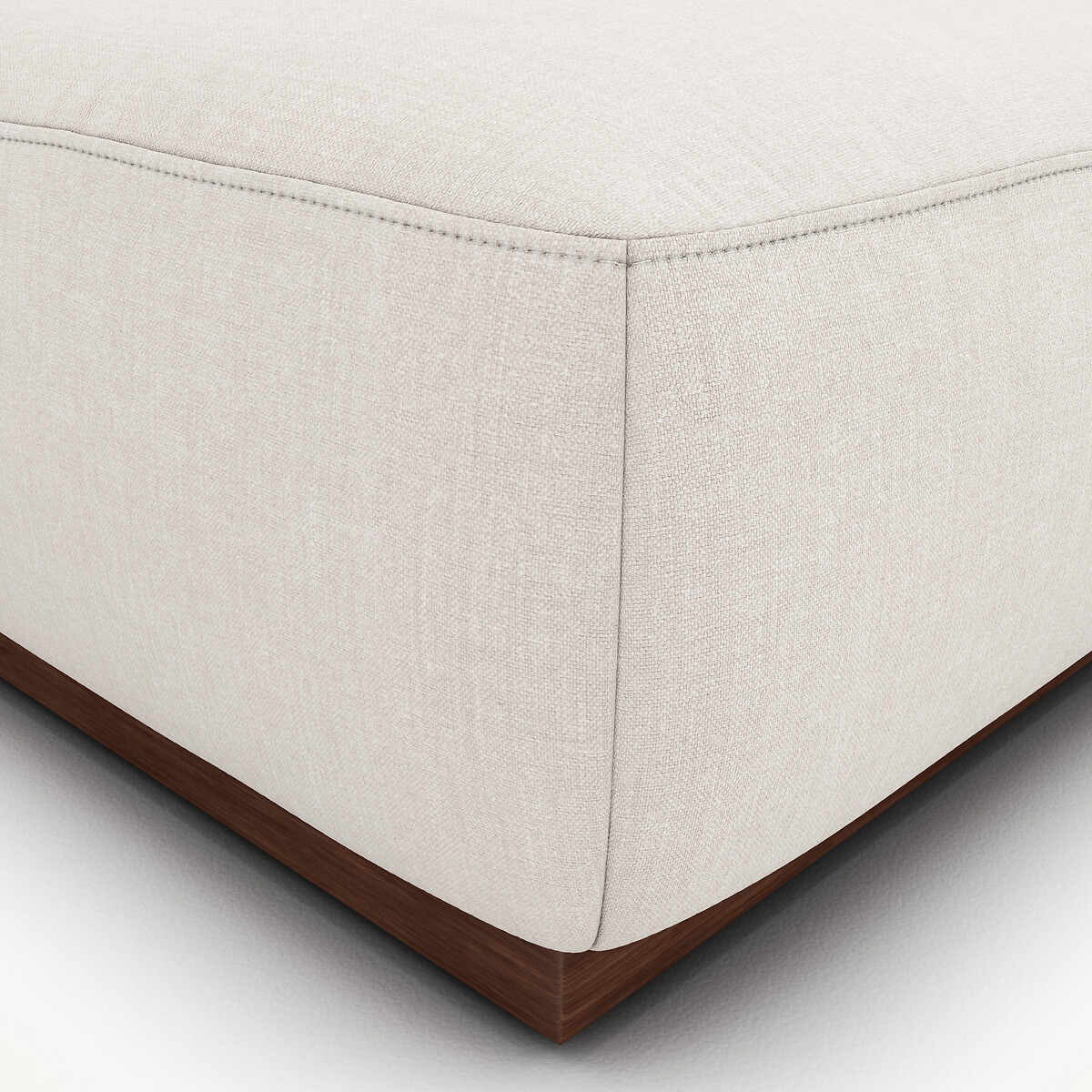Canapé d'angle droit ouvert, en coton et lin, JACOPO beige, AM.PM