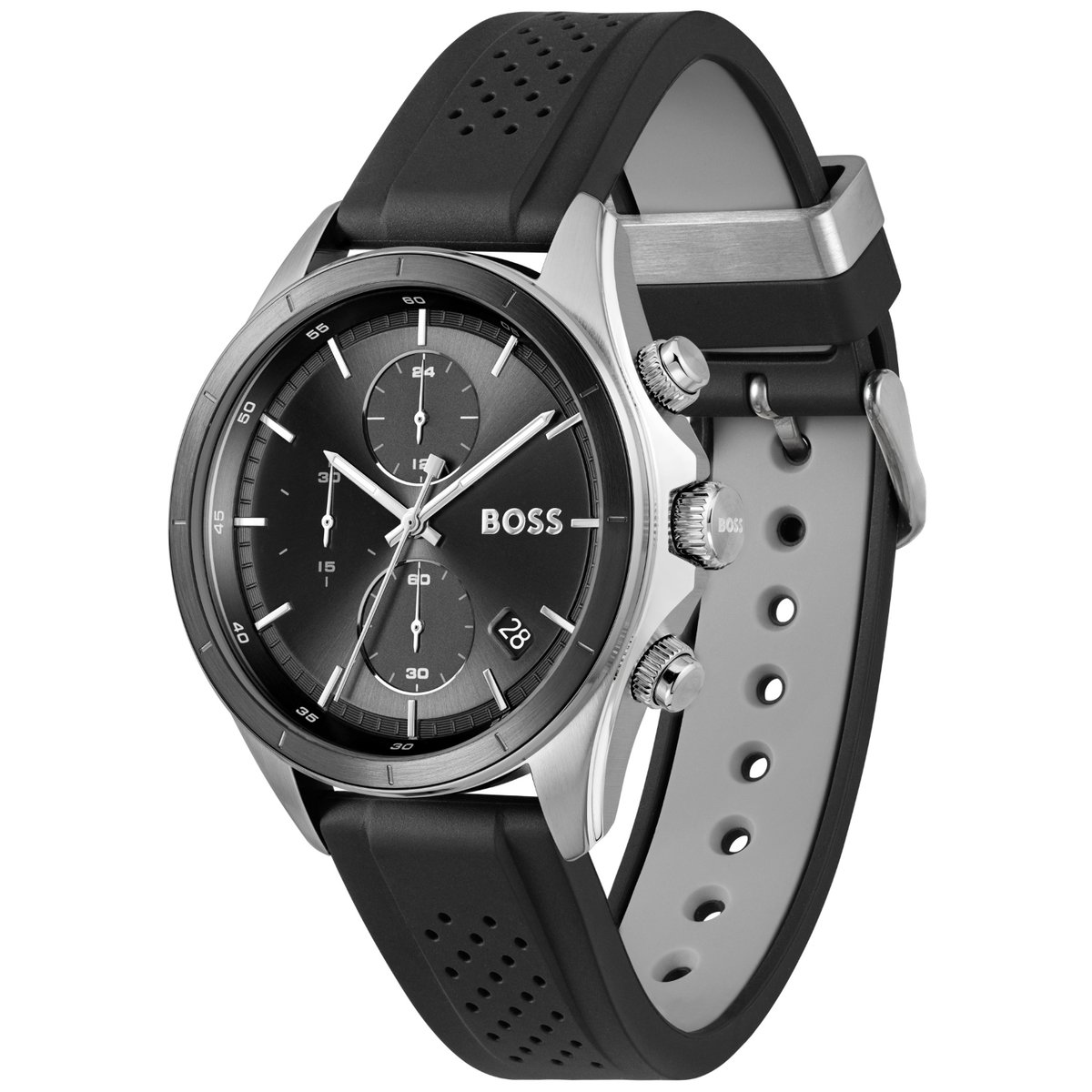 Montre Analogique  BOSSLATIC argenté noir noir, BOSS