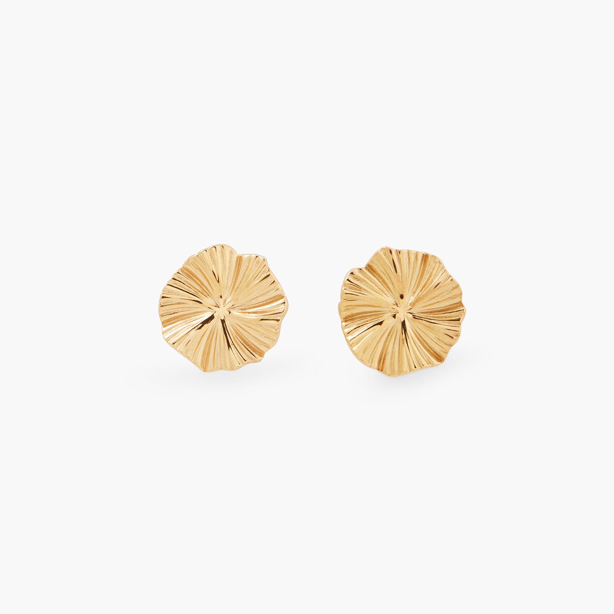 Boucles d'oreilles fleurs acier inoxydable doré doré, BALABOOSTE