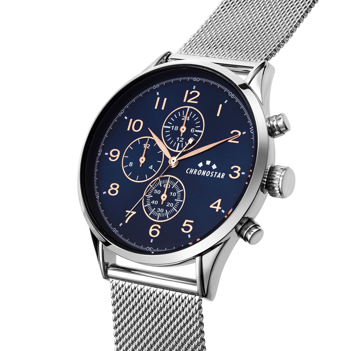 Montre multifonction DANDY bleu, CHRONOSTAR