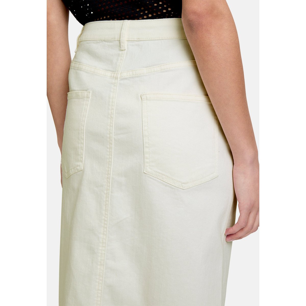 Jupe en jean à effet délavé blanc, BETTY BARCLAY