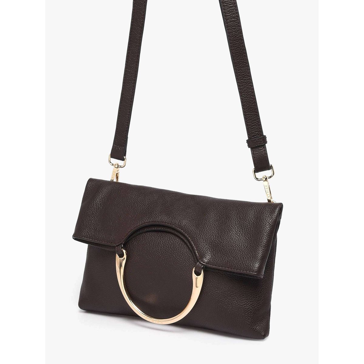 Sac bandoulière Tradition cuir chocolat, ETRIER