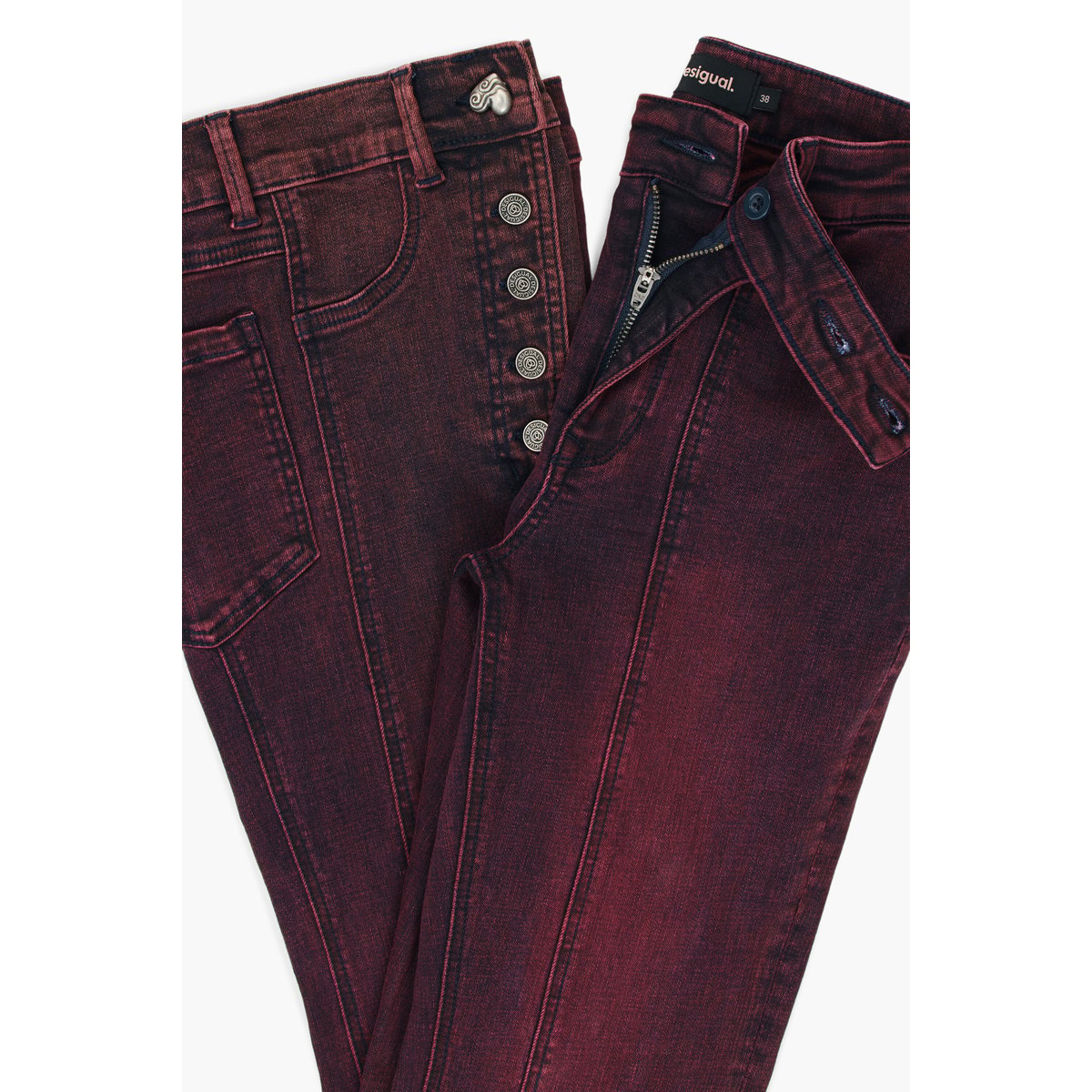 Jean flare rouge, DESIGUAL