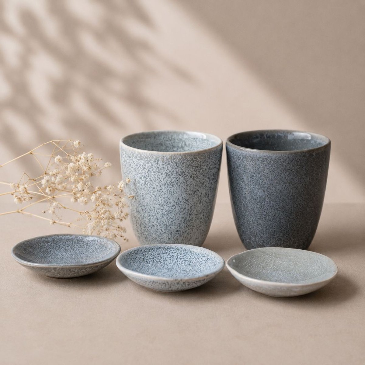 Lot de 6 tasses, ZAO gris, ARTIME