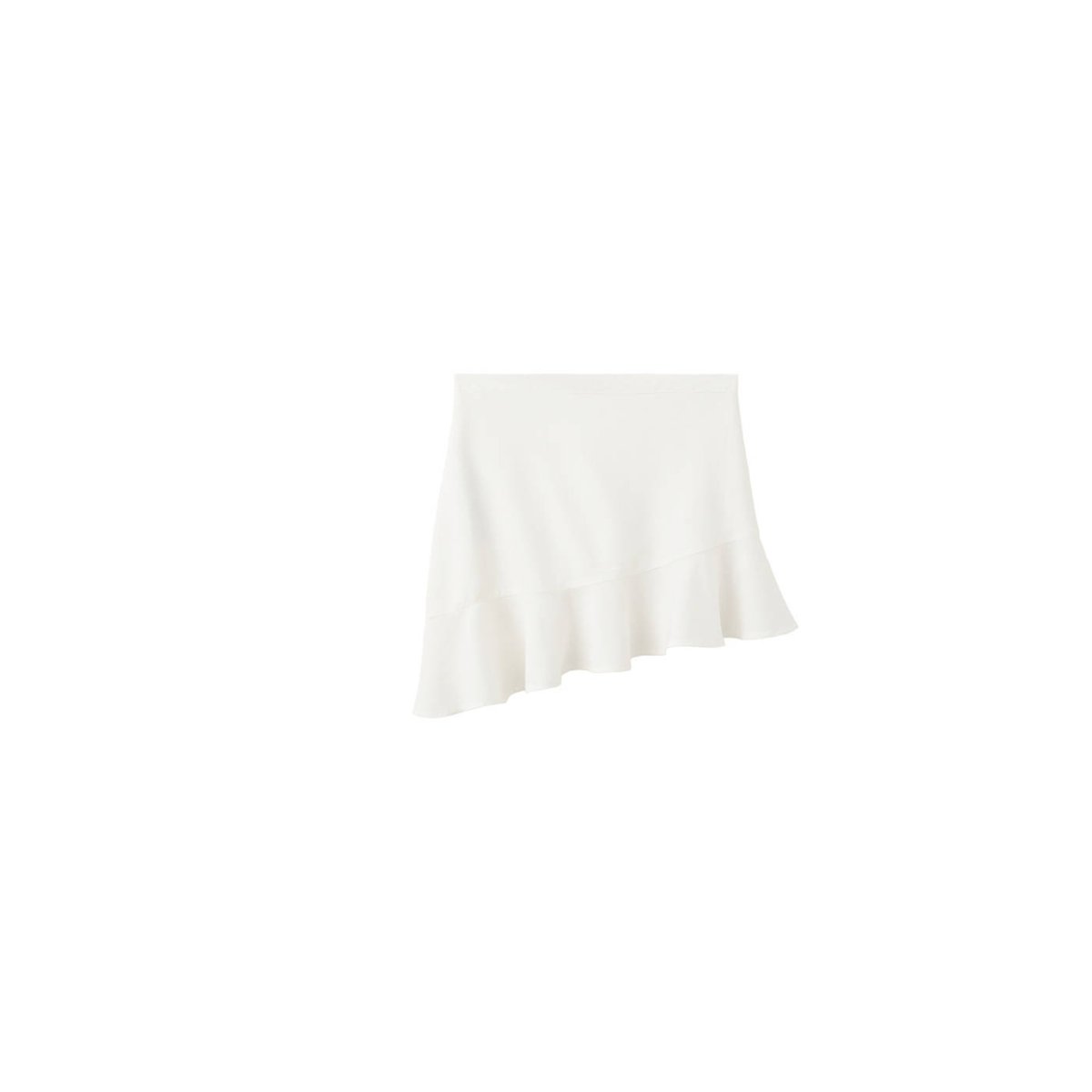 Jupe asymétrique volants blanc cassé, MANGO TEEN