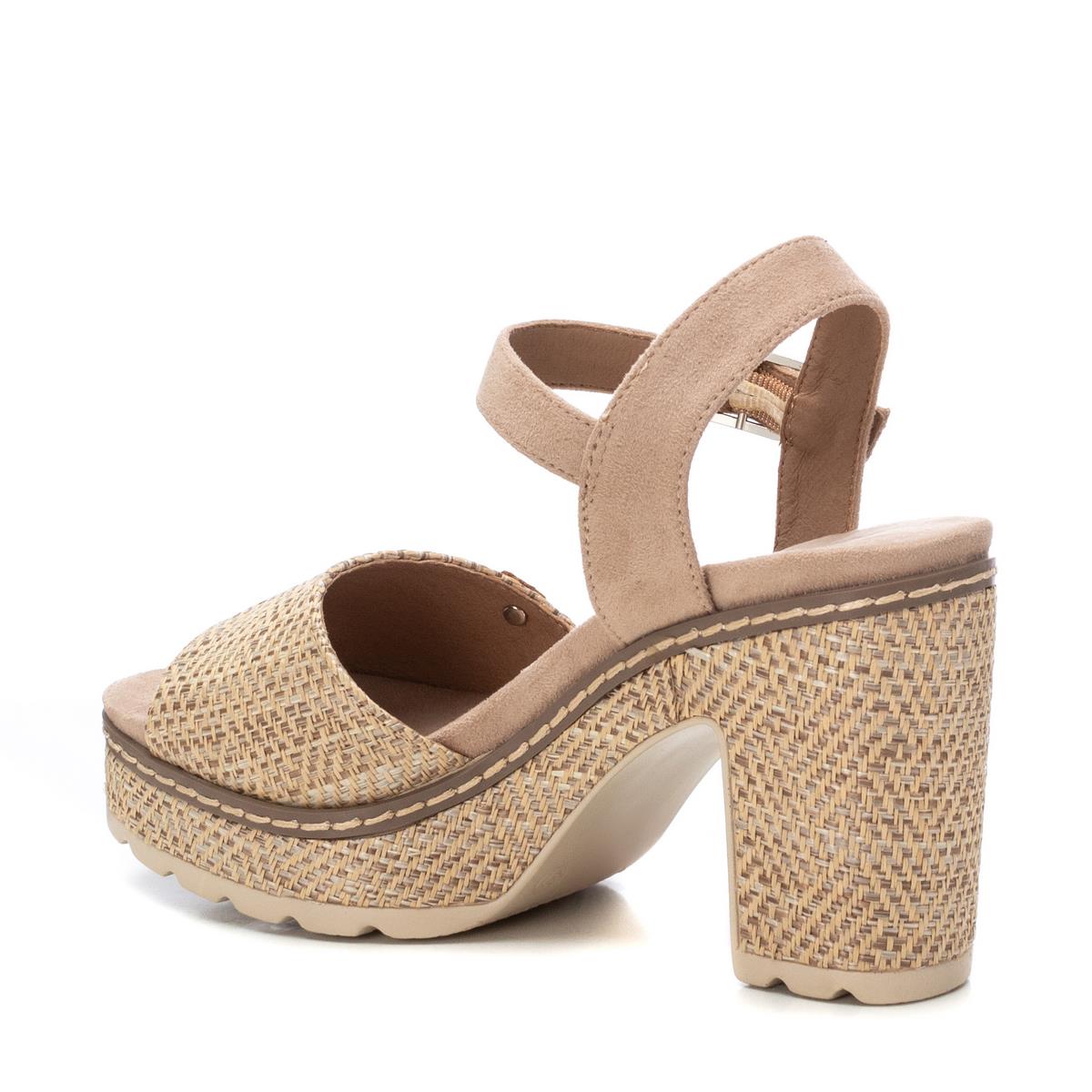 Sandale Talon Décontractée Boucle taupe, REFRESH