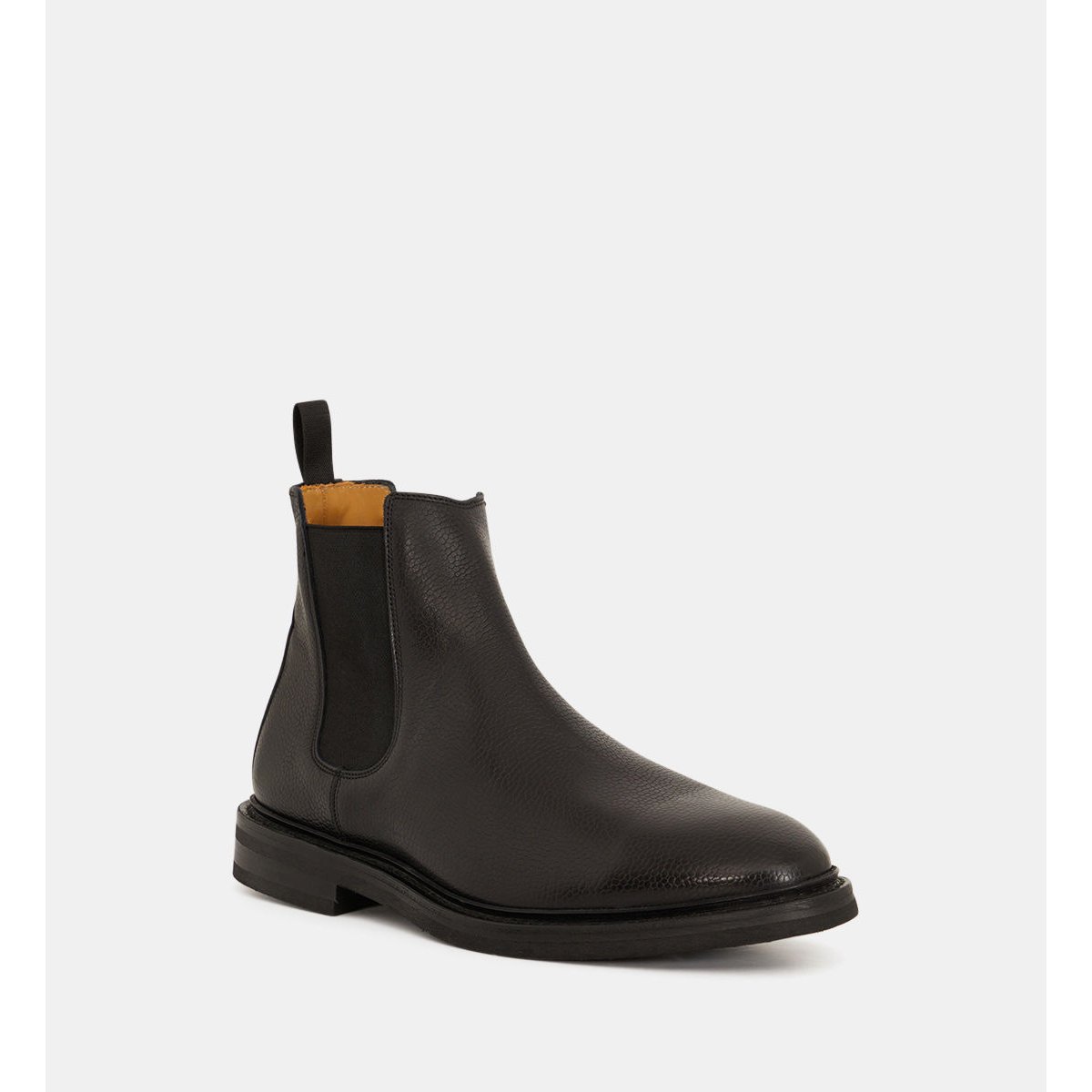 Bottines chelsea châtelet en cuir goodyear noir, COMPTOIR GL