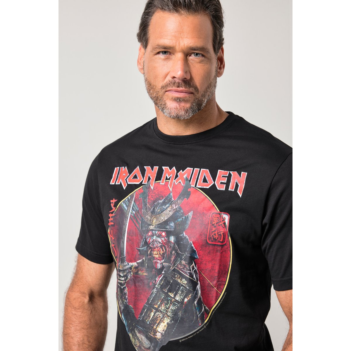 T-shirt, imprimé groupe Iron Maiden noir, JP1880