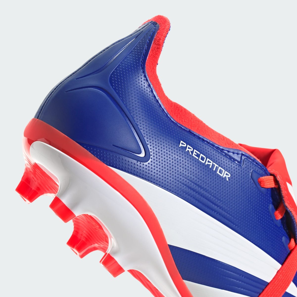 Chaussure Predator League Fold-Over Tongue Terrain souple lucid blue / cloud white / solar red, adidas Performance