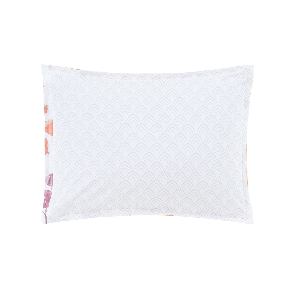 Lot de 2 taies d'oreillers en percale de coton EMMA safran, SENSEI MAISON