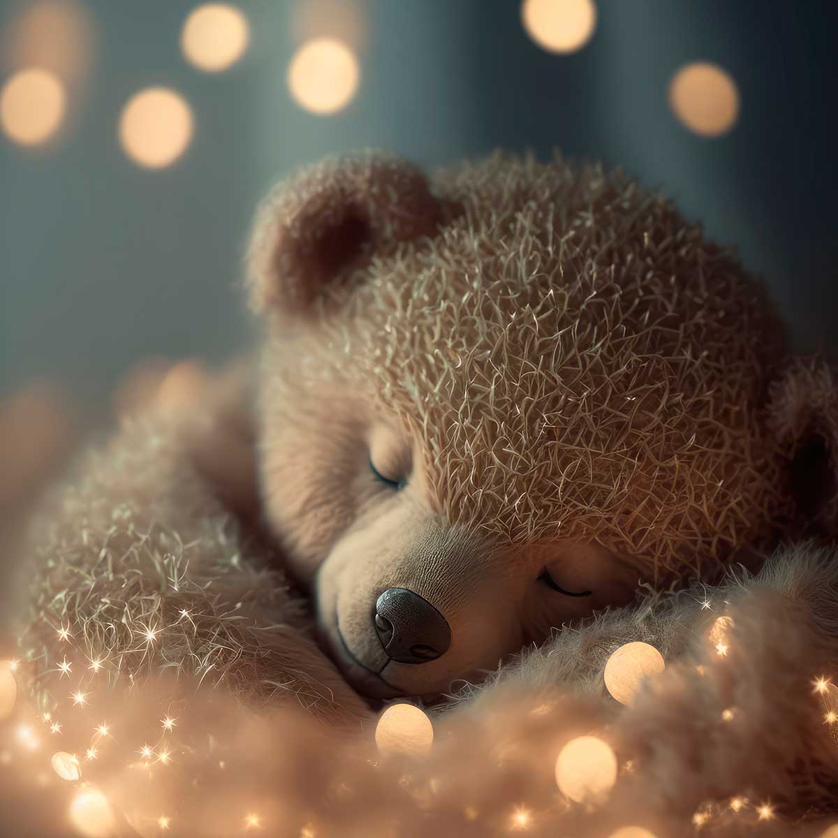 Affiche enfant mon nounours endormi affiche seule, HEXOA