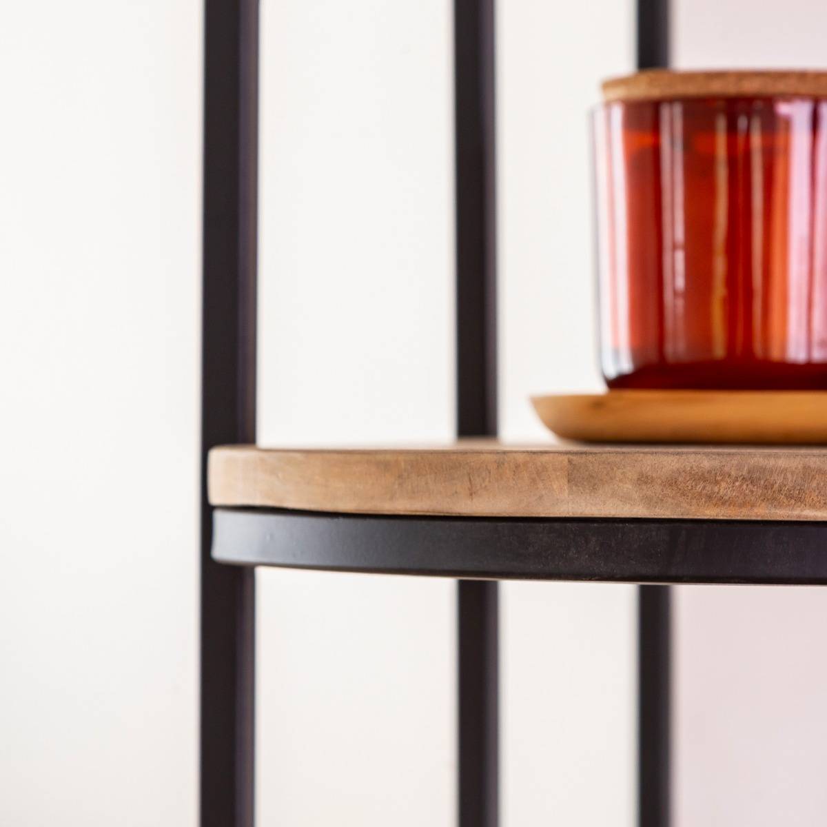 Etagère en bois de manguier et métal  OWEN bois clair, MADE IN MEUBLES 