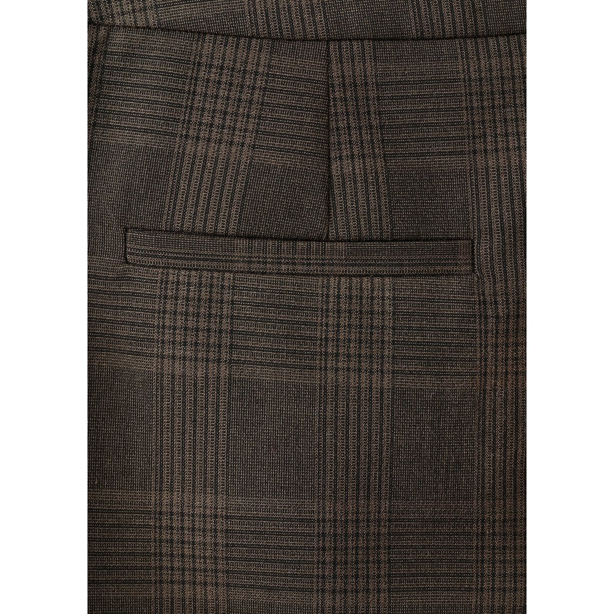 Jupe asymétrique carreaux marron, MANGO