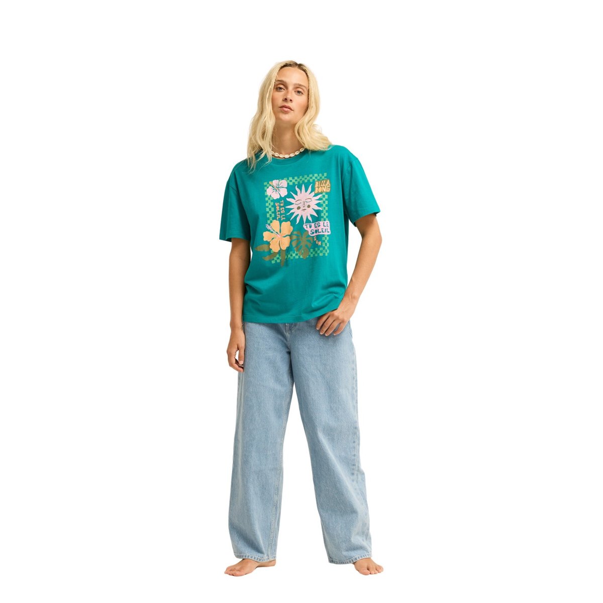 T shirt manches courtes ALOHA VACATION vert deep lagoon, BILLABONG
