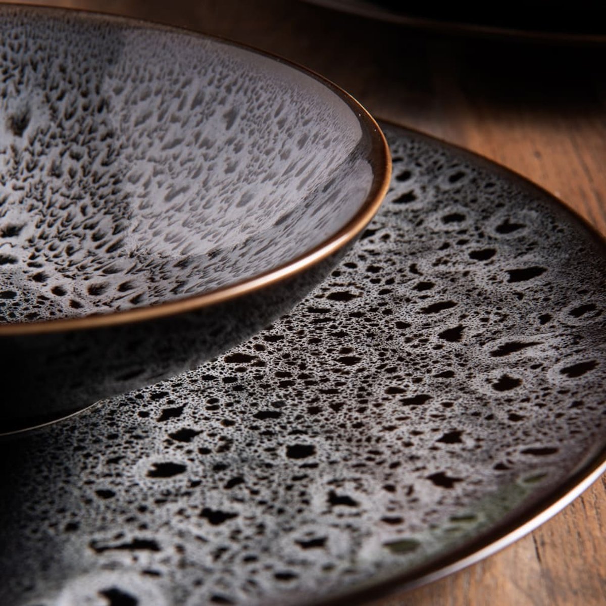 Assiette plate Kyle 27 cm (lot de 6) - KYLE noir, TABLE PASSION