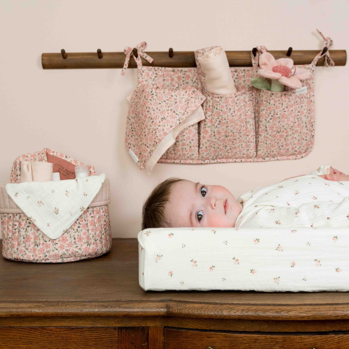 Set de 2 langes blanc, rose, LITTLE DUTCH