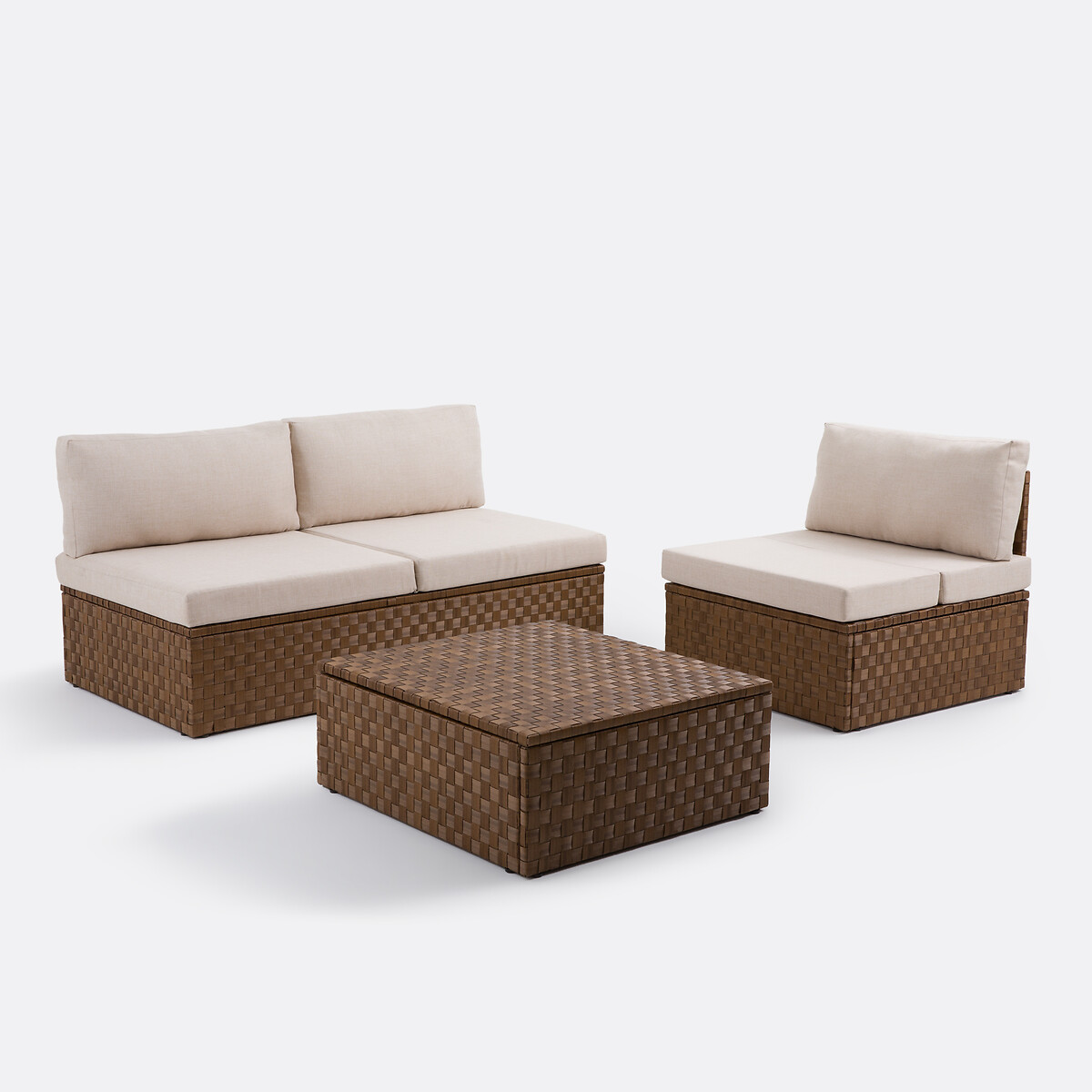 Fauteuil de jardin, en résine tressée, ALZÉNA brun, LA REDOUTE INTERIEURS
