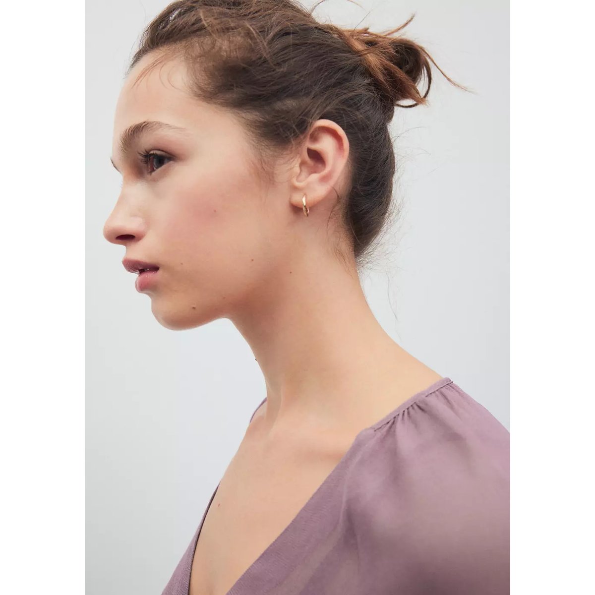Chemisier en mousseline détail nœuds rose, MANGO TEEN