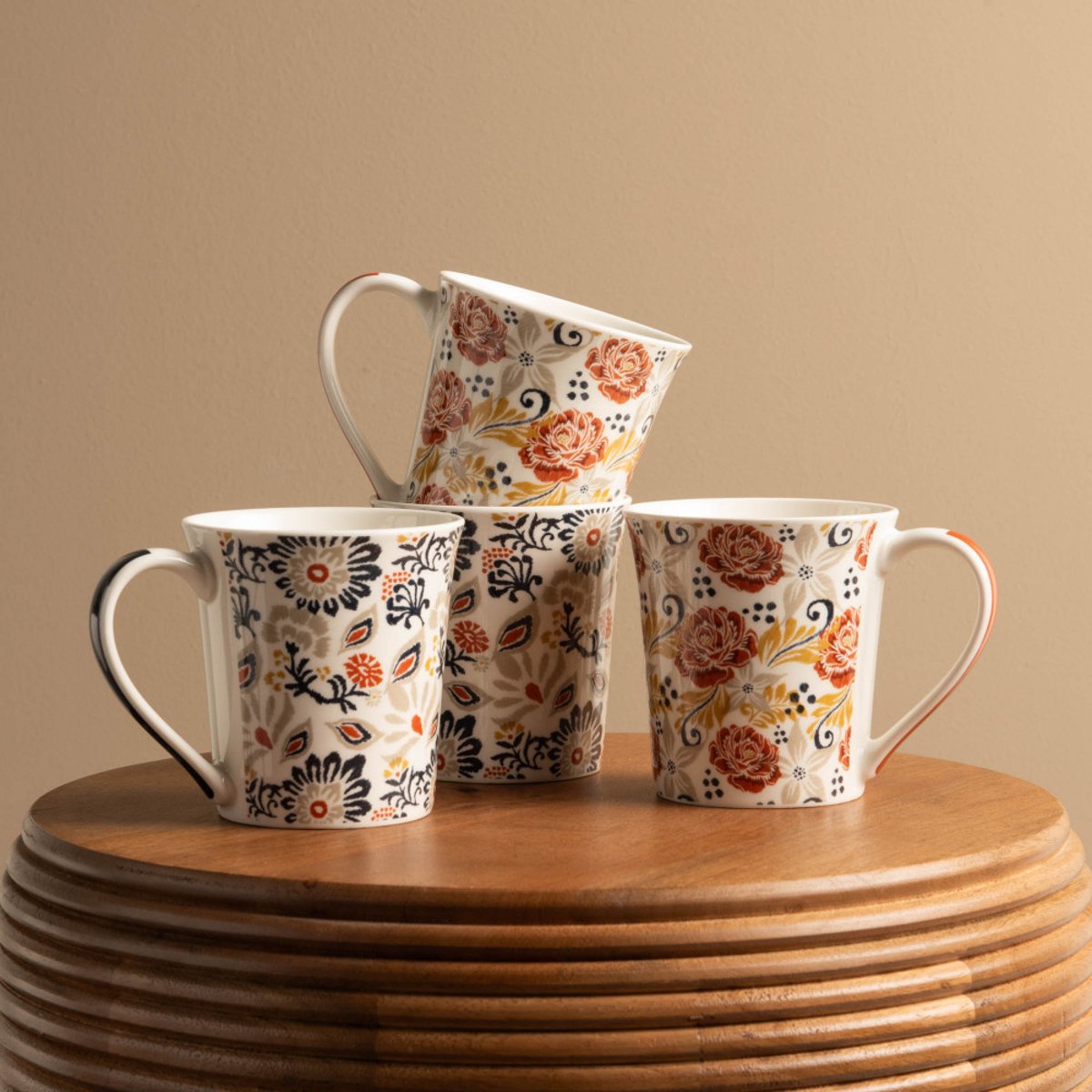 Coffret de 4 mugs Ornella 35 cl - ORNELLA multicolore, TABLE PASSION