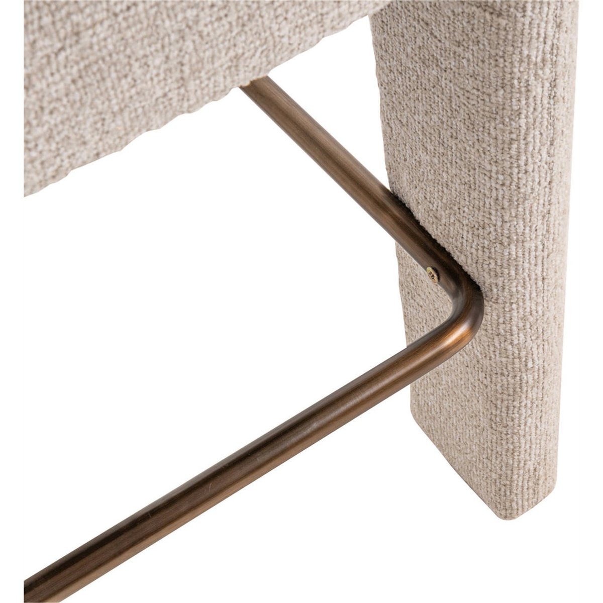Tabouret de comptoir en tissu texturé biscotti, RECOLLECTION