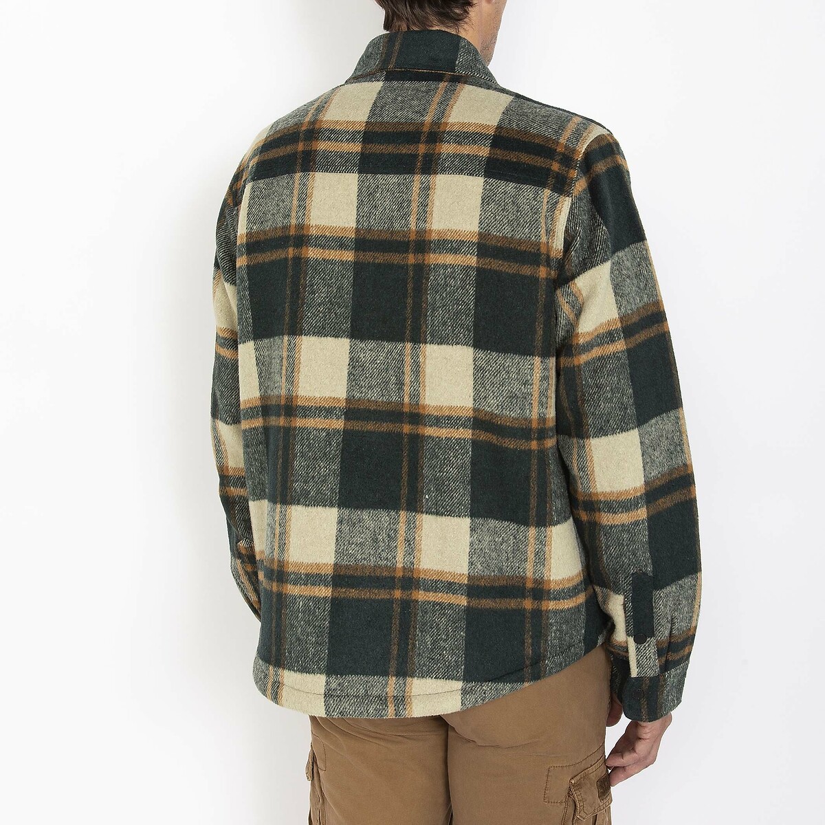 Cary thick jacket with sherpa lining checked, SCHOTT