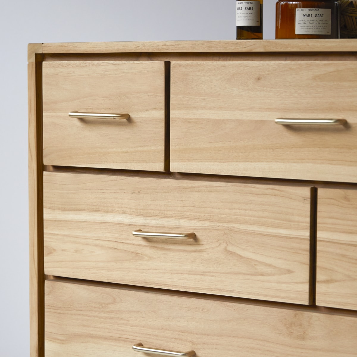 Commode en Teck massif, KORT naturel, TIKAMOON