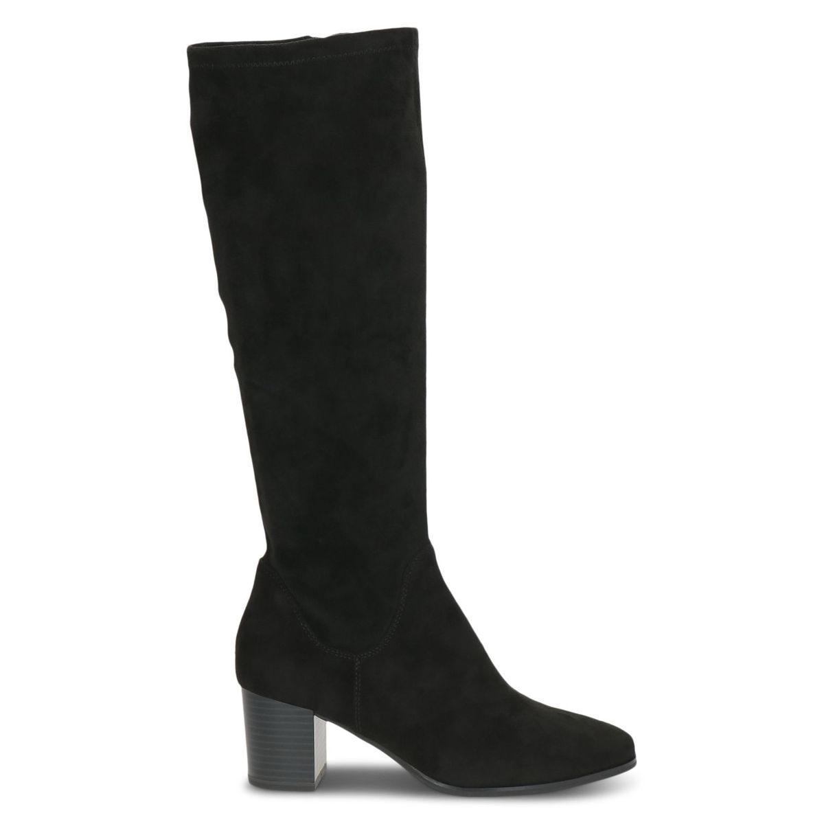 Bottes talon bloc noir cuir beige, CAPRICE