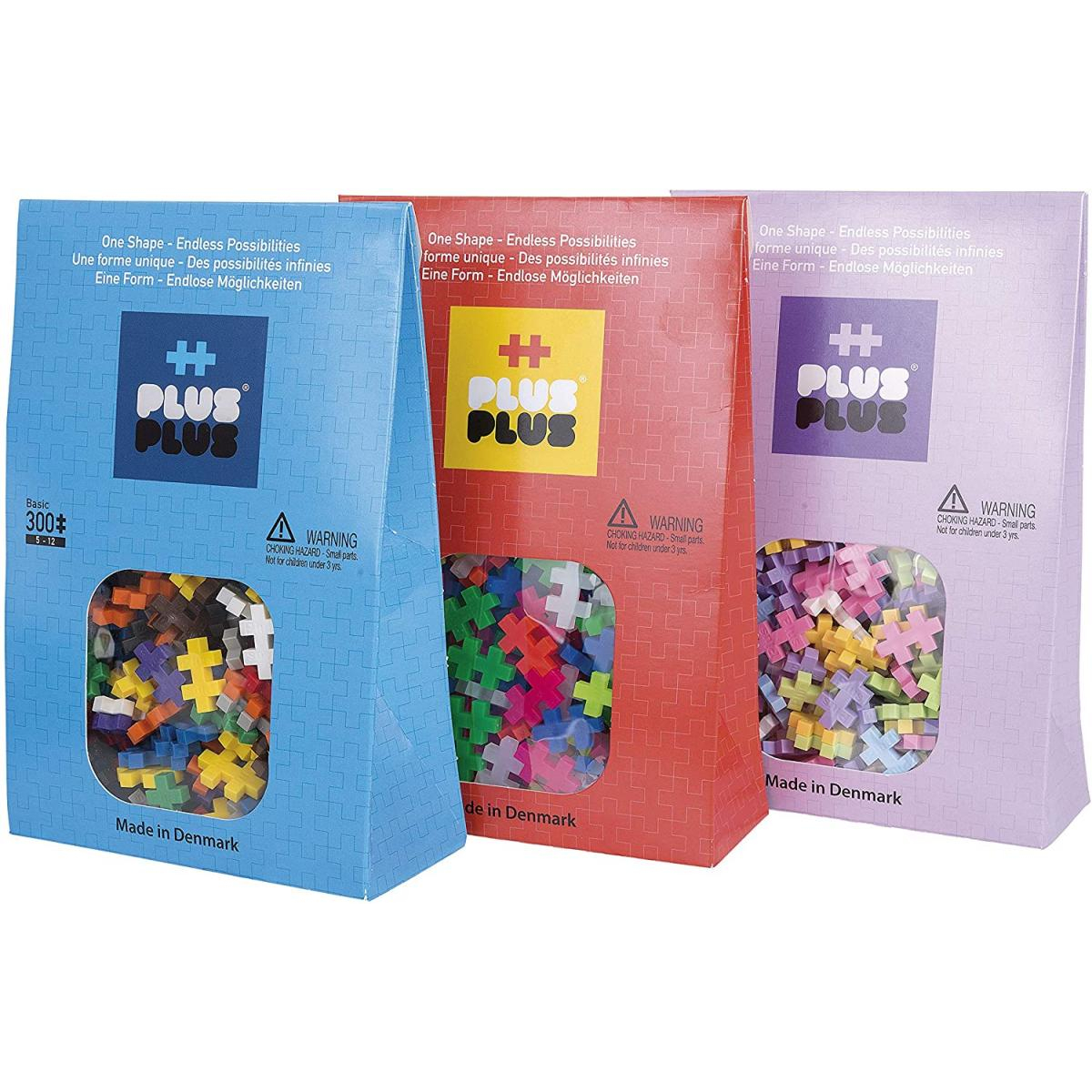 Pus-Plus Pack Mini Basic 300 pcs couleur unique, PLUSPLUS