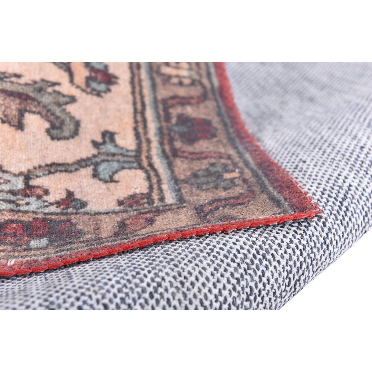 Tapis floral tissé plat - ADARA rouge multicolore, GINO FALCONE