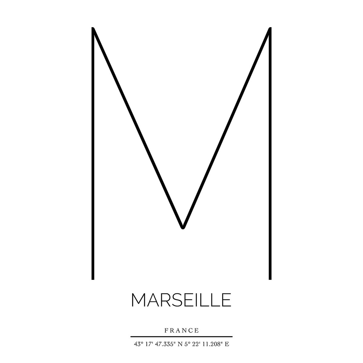 Tableau Marseille tableau alu dibond, HEXOA
