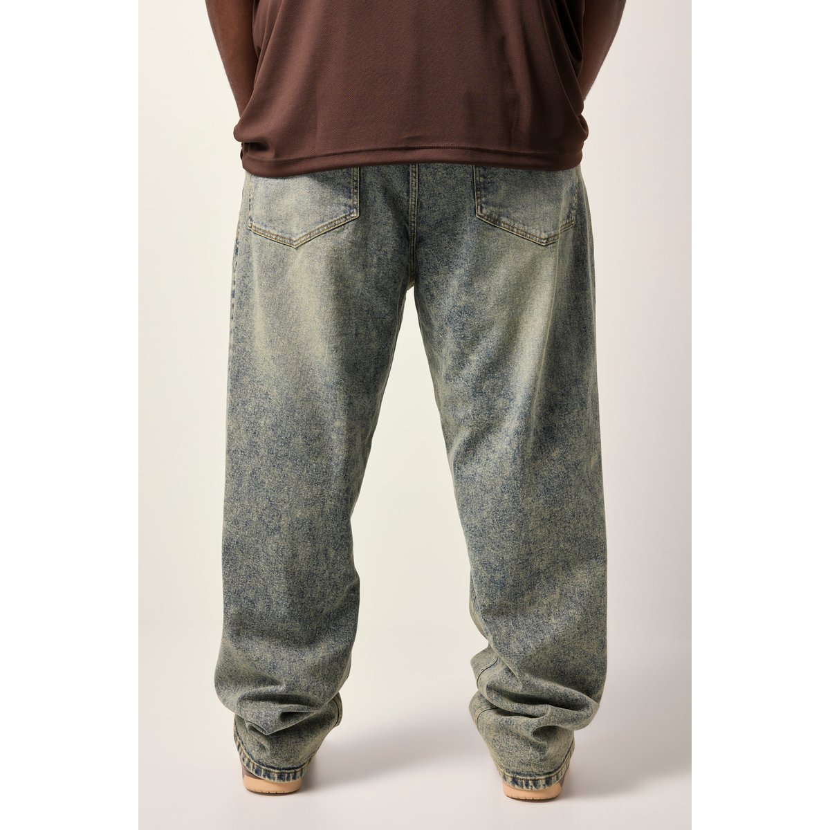 Jean 5 poches, dirty denim bleu jean, STHUGE