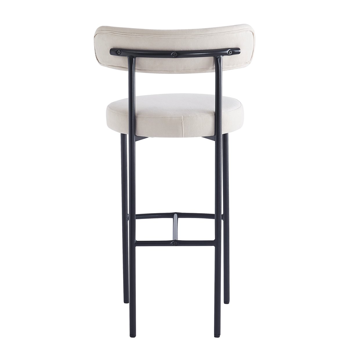 Lot de 2 tabourets de bar en métal, LARS beige, NORDLYS