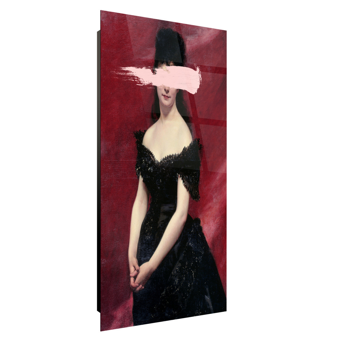 Tableau Sur Verre Synthétique Portrait Mystérieux INSOLITE tableau en verre synthétique, CEANOTHE