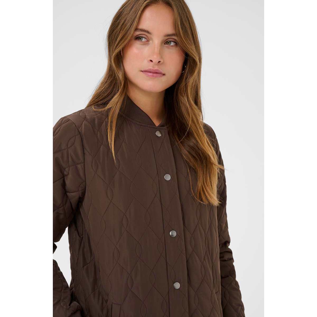 Manteau marron animalier chocolate brown, KAFFE