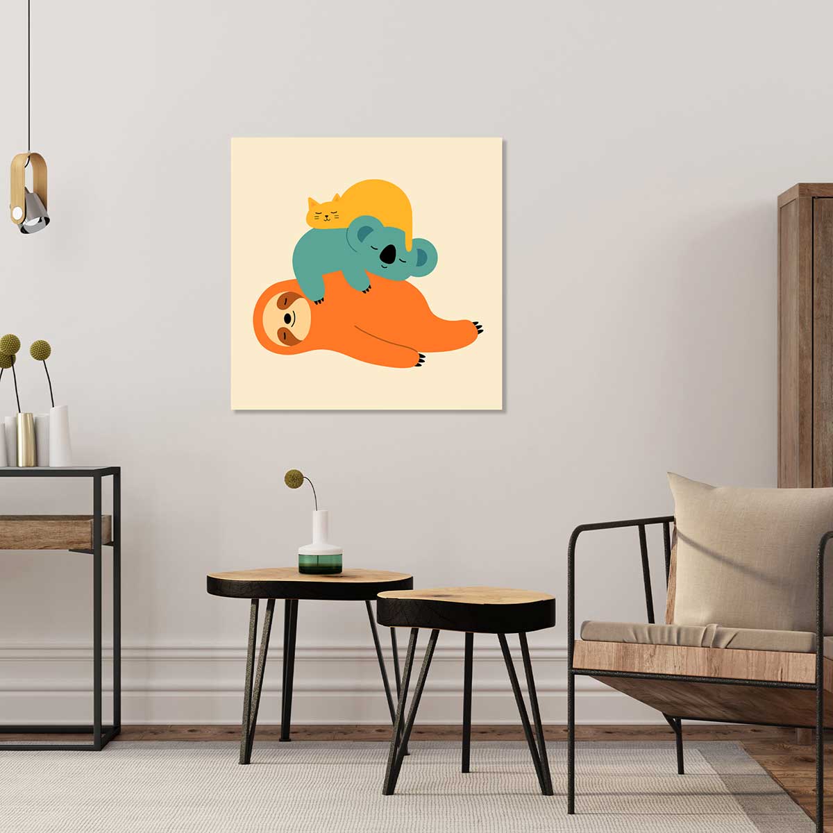 Tableau enfant being lazy toile imprimée, HEXOA