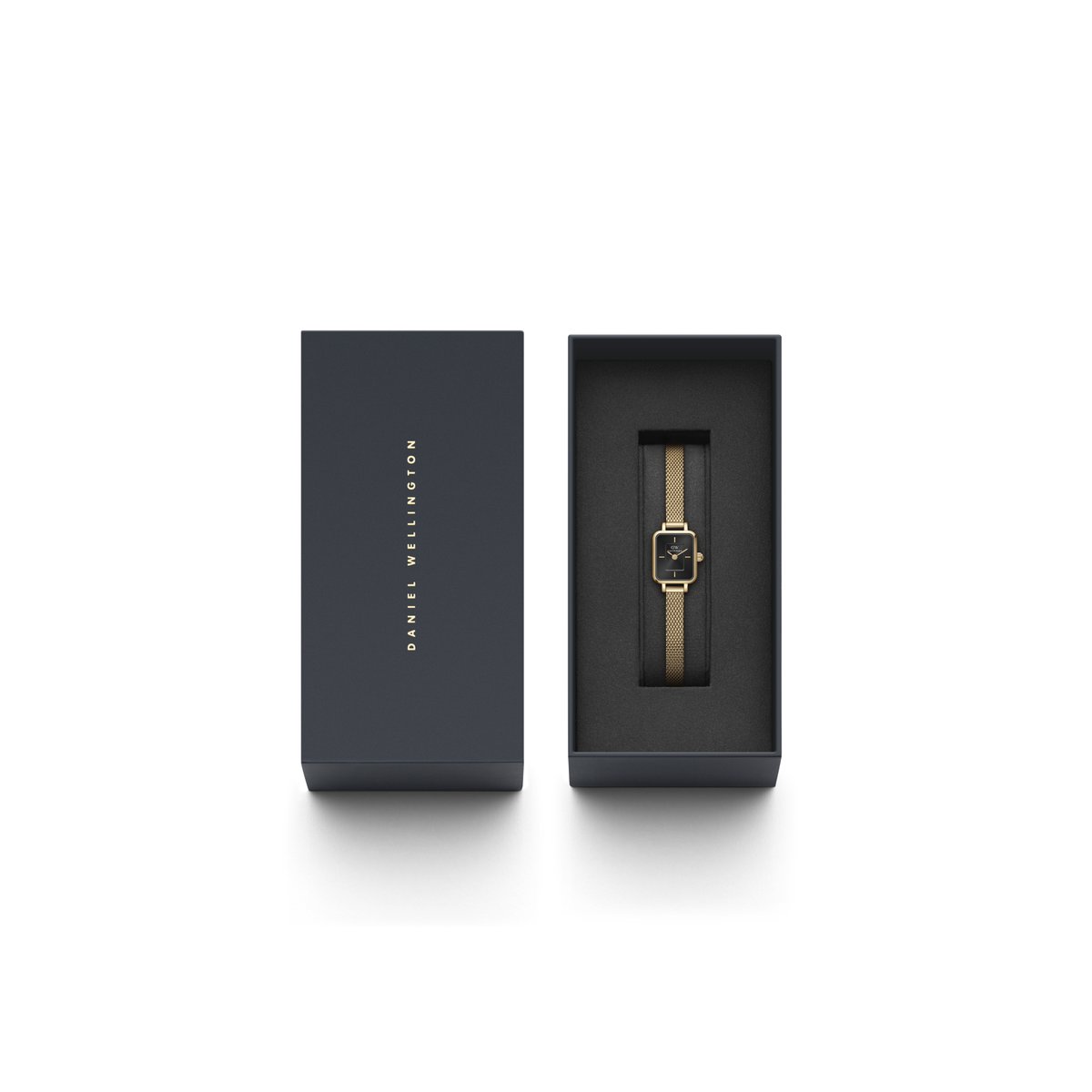 Montre Analogique  QUADRO MINI doré noir doré, DANIEL WELLINGTON