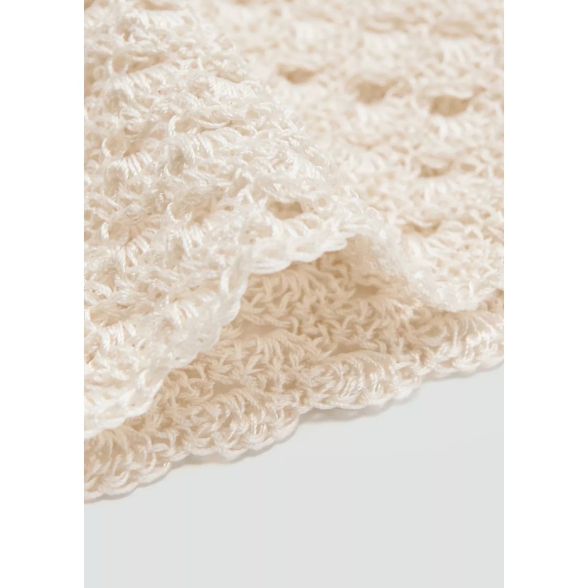Bonnet crochet écru, MANGO