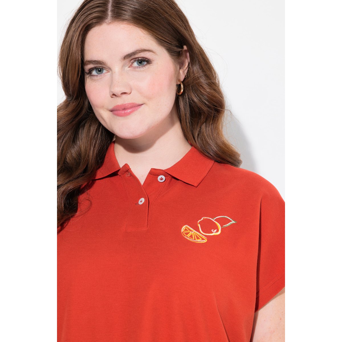 Polo, Broderie, Col Polo, Manches Courtes argile cuite, ULLA POPKEN