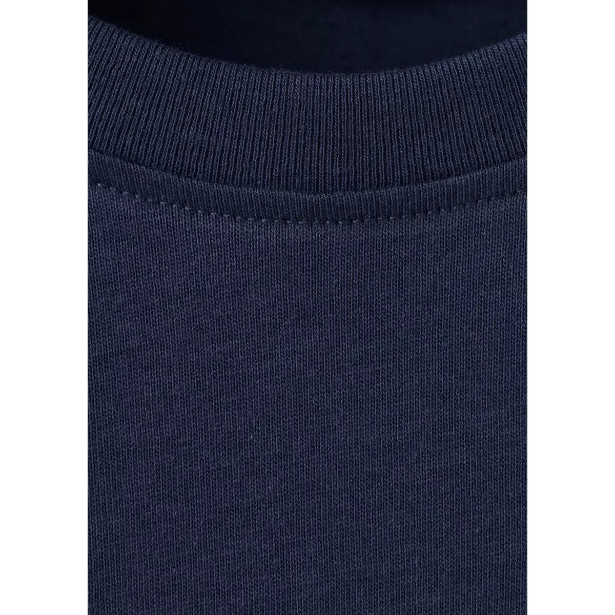 T-shirt en coton détail tressé bleu marine, MANGO TEEN