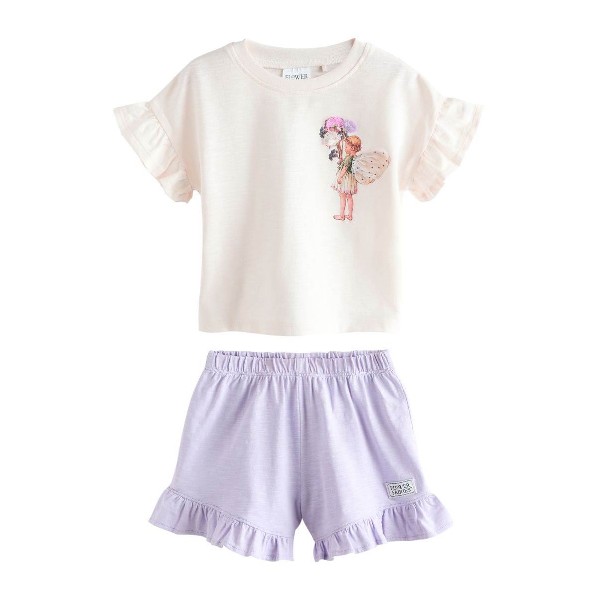 Ensemble short flower fairies blanc écru, NEXT