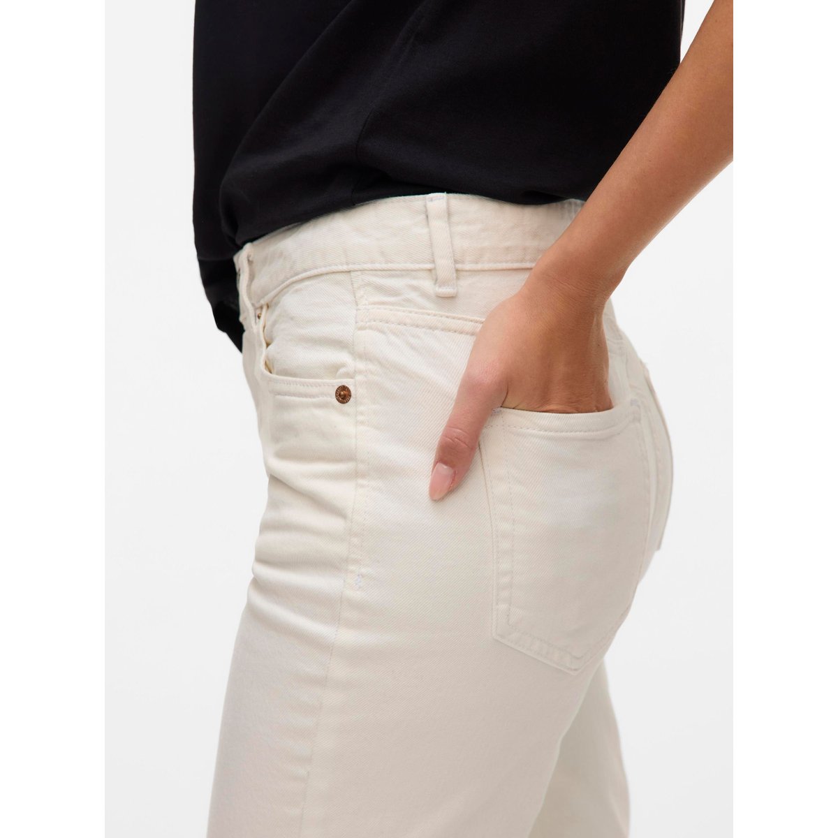 Jean Coupe Droite bright white, VERO MODA