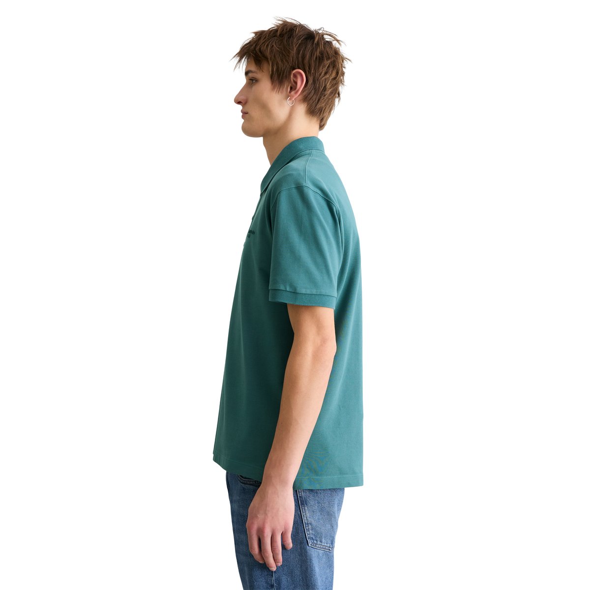 Polo en jersey régulier en pur coton bio vert foncé, MARC O’POLO DENIM