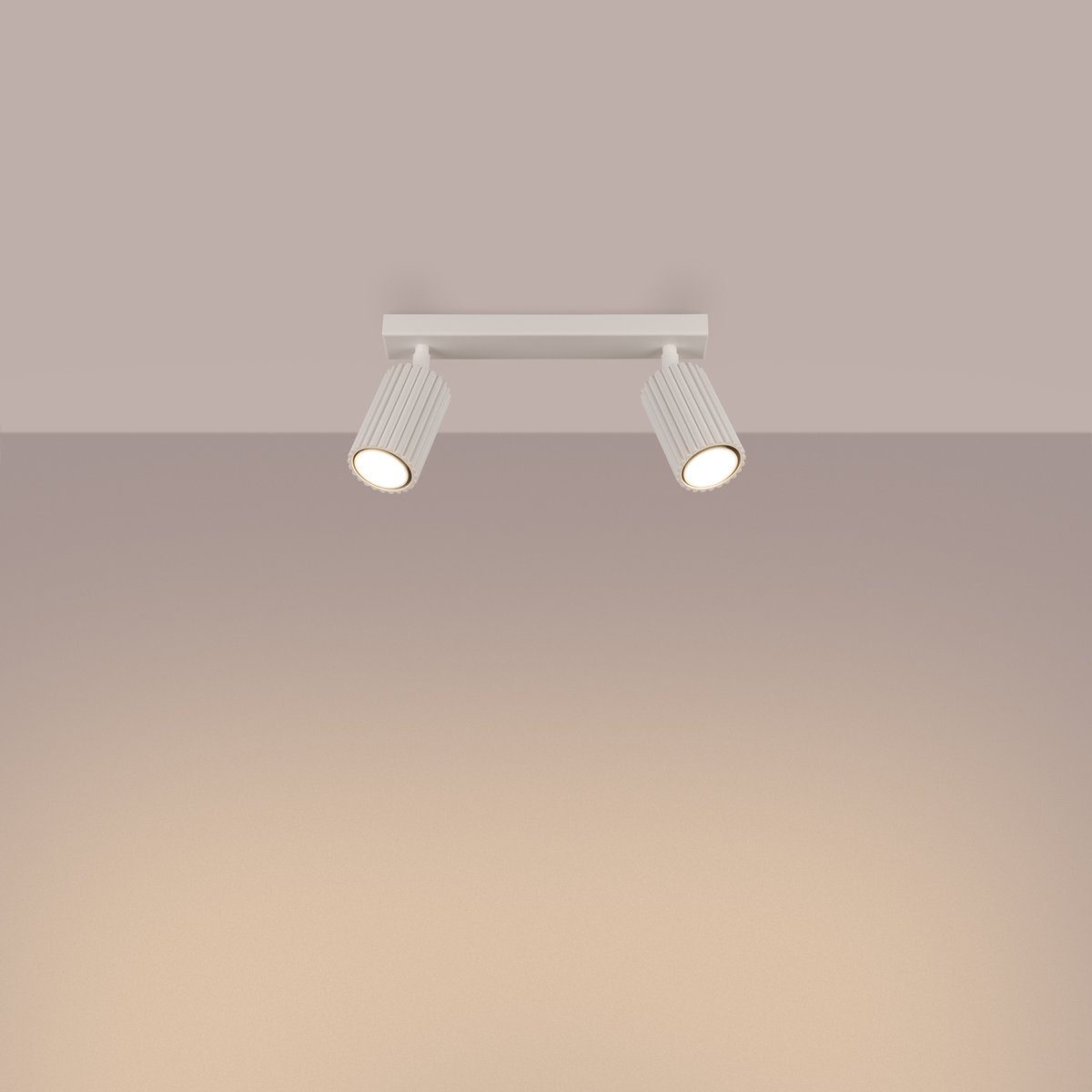 Plafonnier Aluminium Beige GU10 2 Karbon beige, EDEN