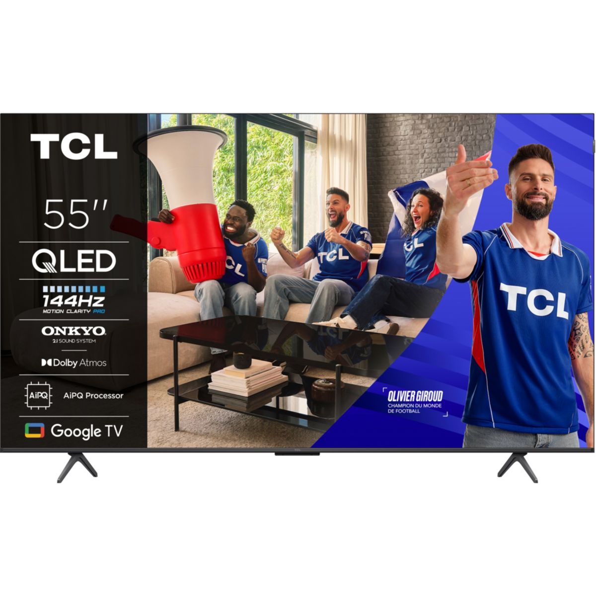 TV QLED 55P89K 144Hz 2025-55 pouces (139cm) aluminium, TCL
