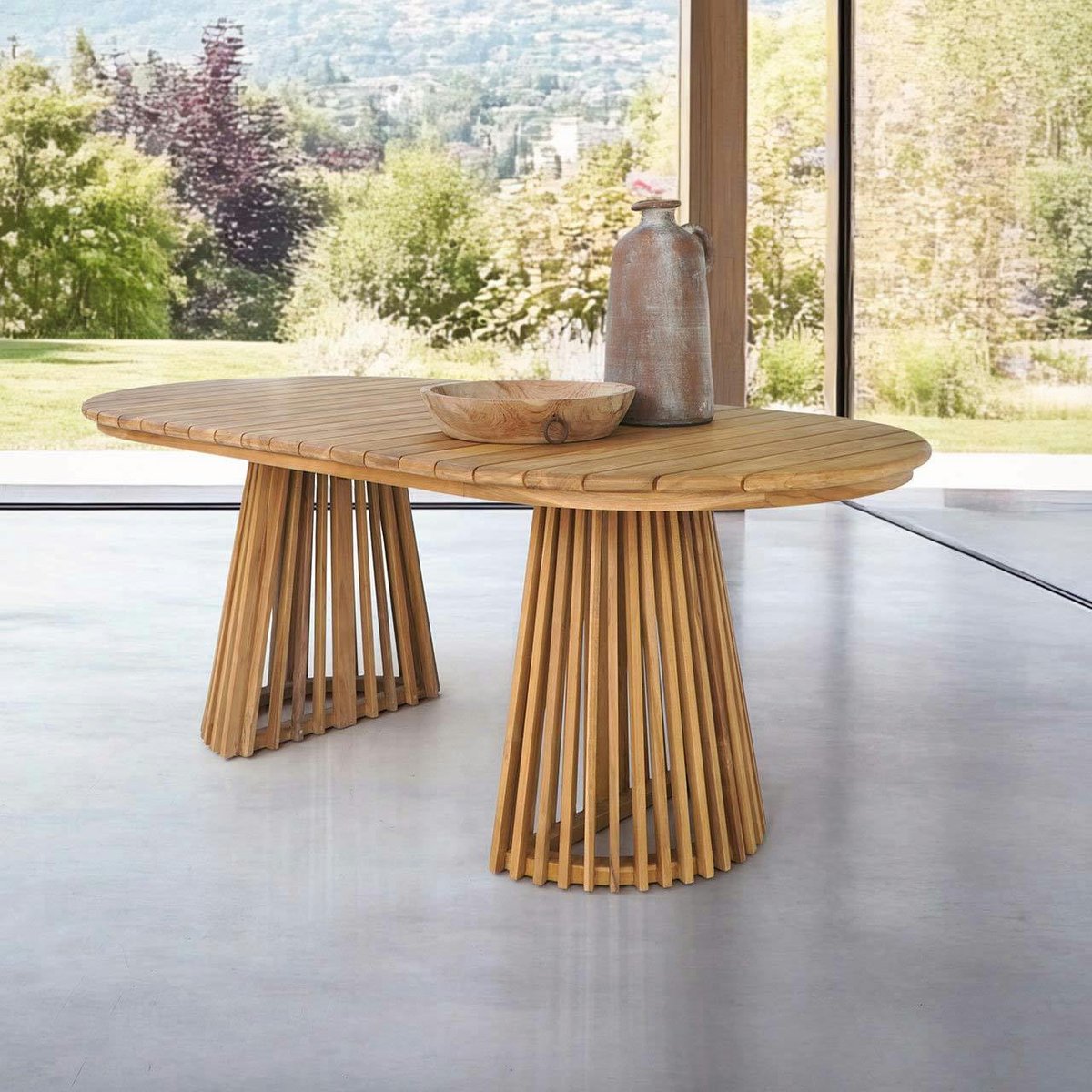 Table à manger en teck naturel 200x100 KUTA bois naturel, PIER IMPORT