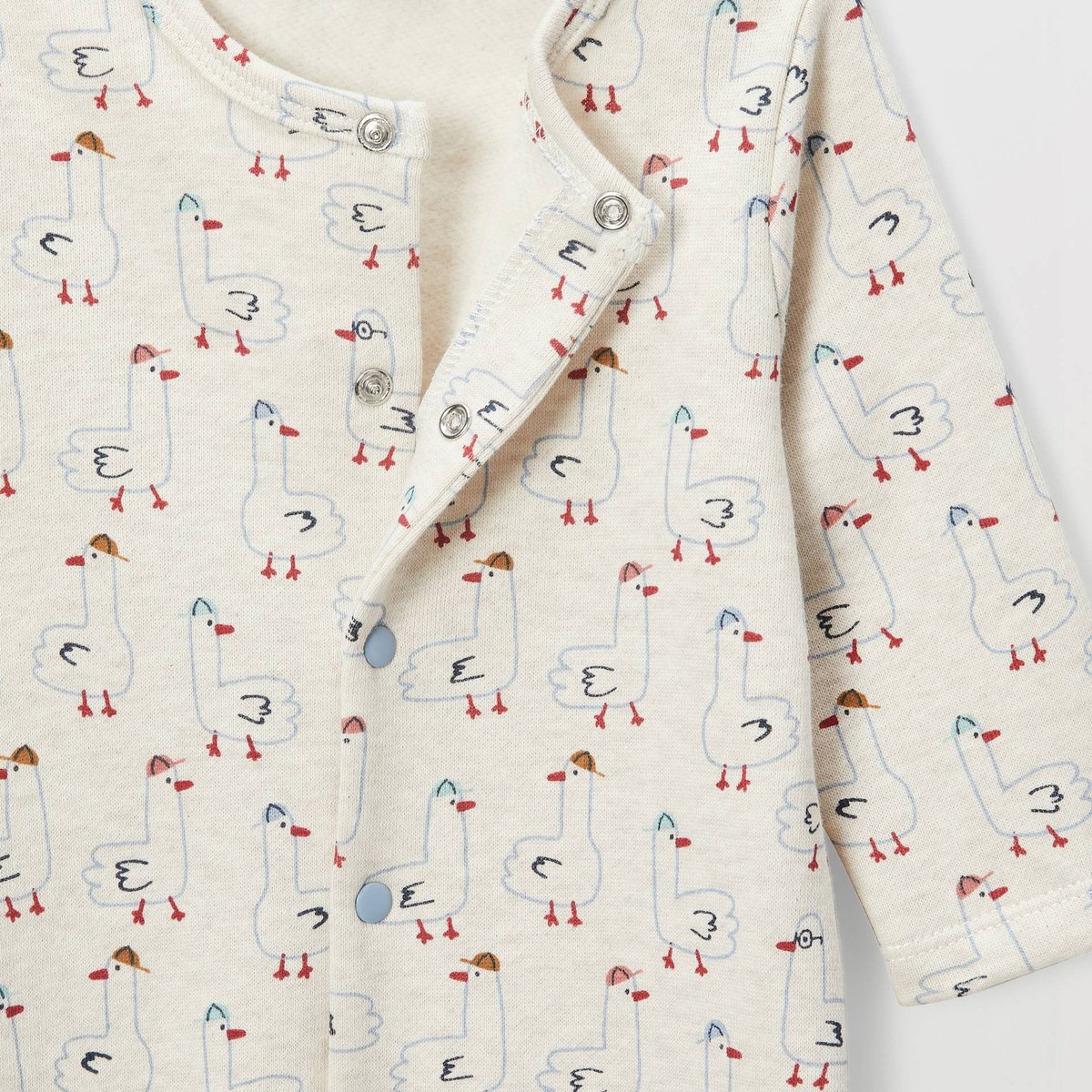 Dors bien imprimé en molleton en coton BIO GOTS ecru melange, BOUT'CHOU